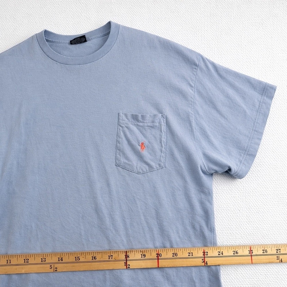 Polo Ralph Lauren Men's Blue Pocket T Shirt Logo Short Sleeve Cotton Tee - Picture 6 of 8